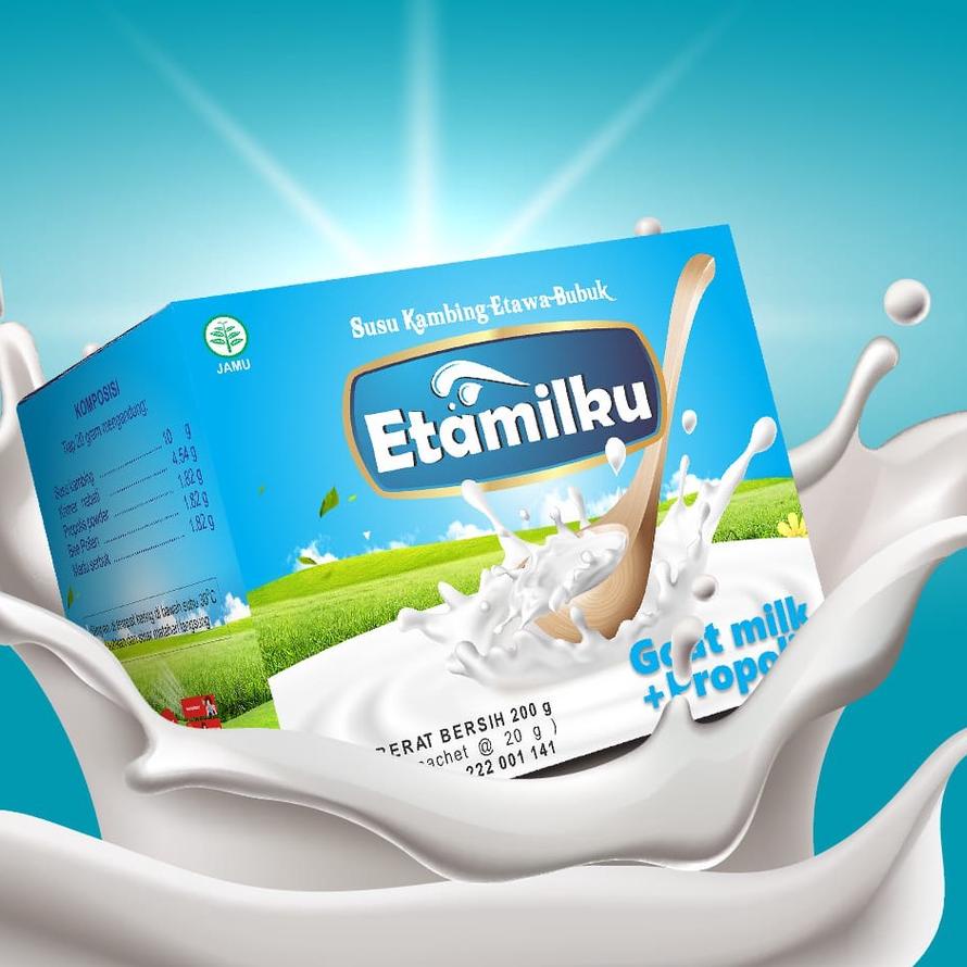 

Terbaru! Goat Milk Etamilku Susu Kambing Etawa Plus Propolis Beepollen Creamer Nabati 200gr Asli Original