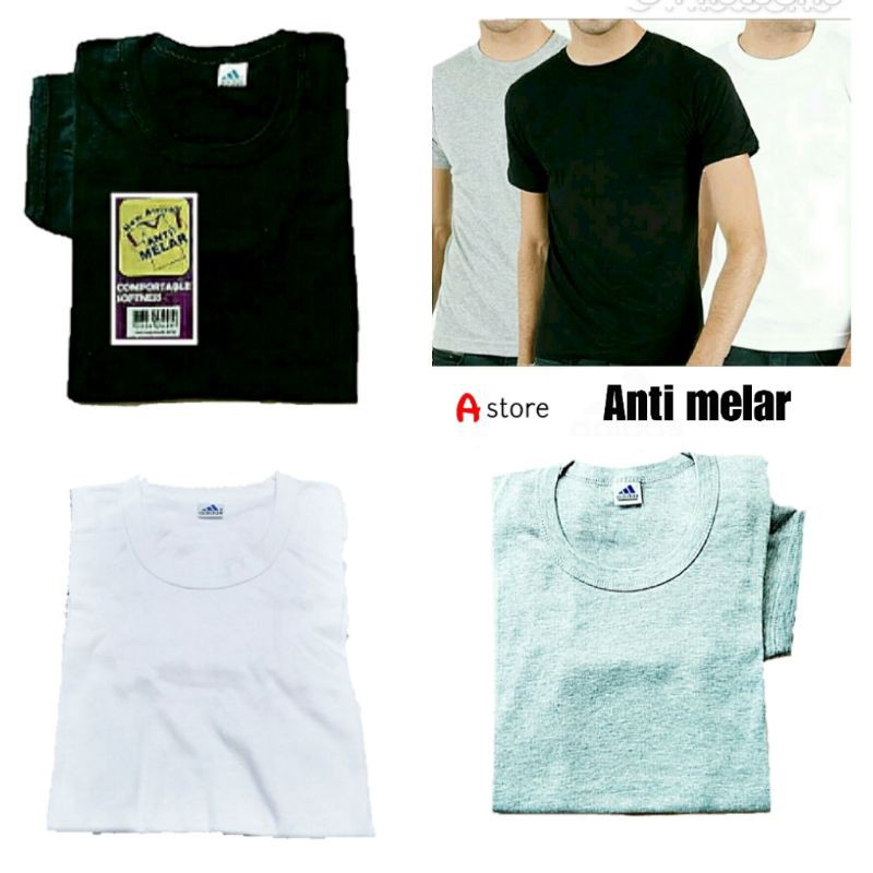 Kaos Dalam Pria Dewasa Oblong Baju Daleman Ketat Polos Katun Melar