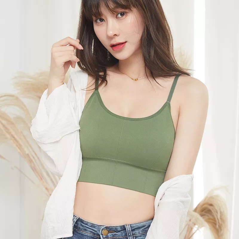 Tmall88 Bra Tank Top Wanita Pakaian Dalam Mulus Atasan Crop Sexy Import