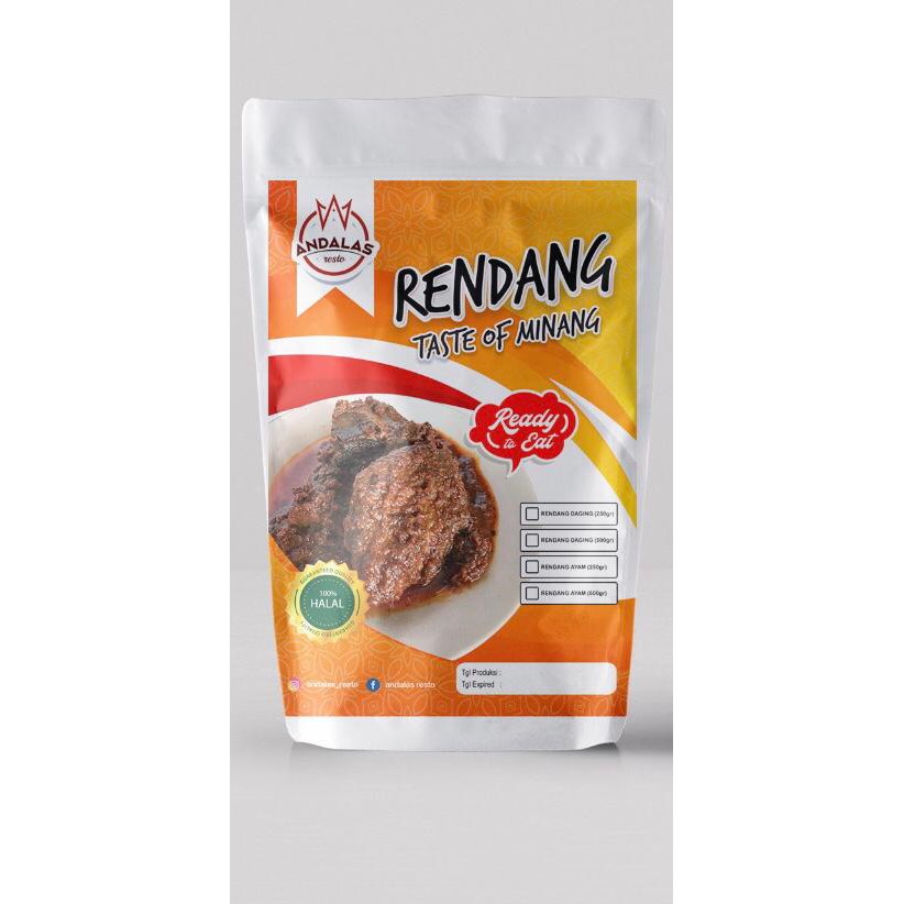 

Rendang Daging Sapi 250 gr / 500 gr by Andalas Resto