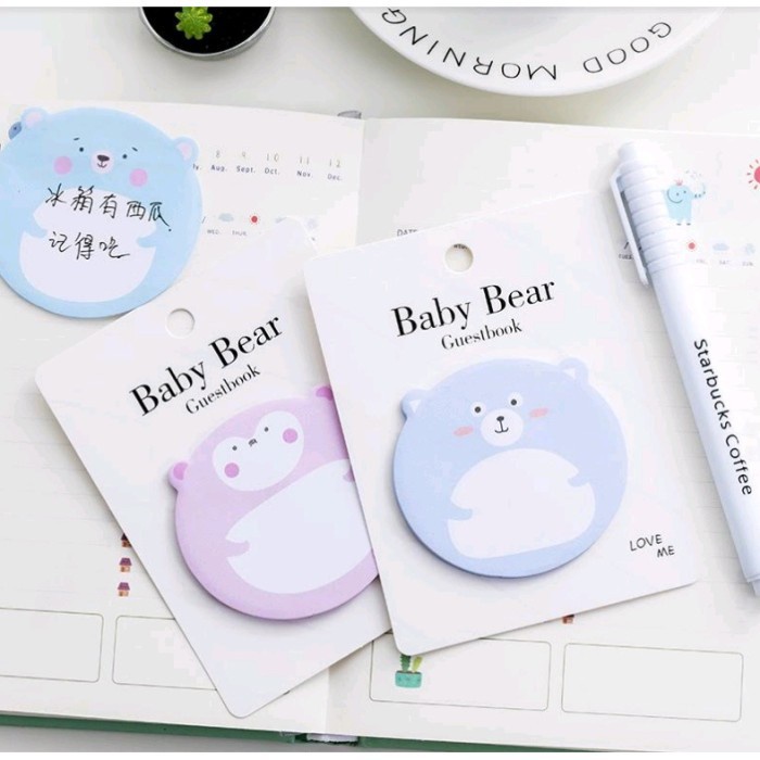 

(20 Lembar) Sticky Notes / Memo Tempel Motif Bayi Beruang Lucu
