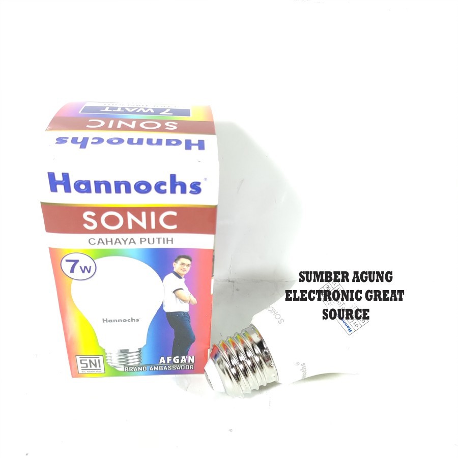 Hannochs Sonic Lampu LED Super Terang 7W 7 Watt Cahaya Putih SNI