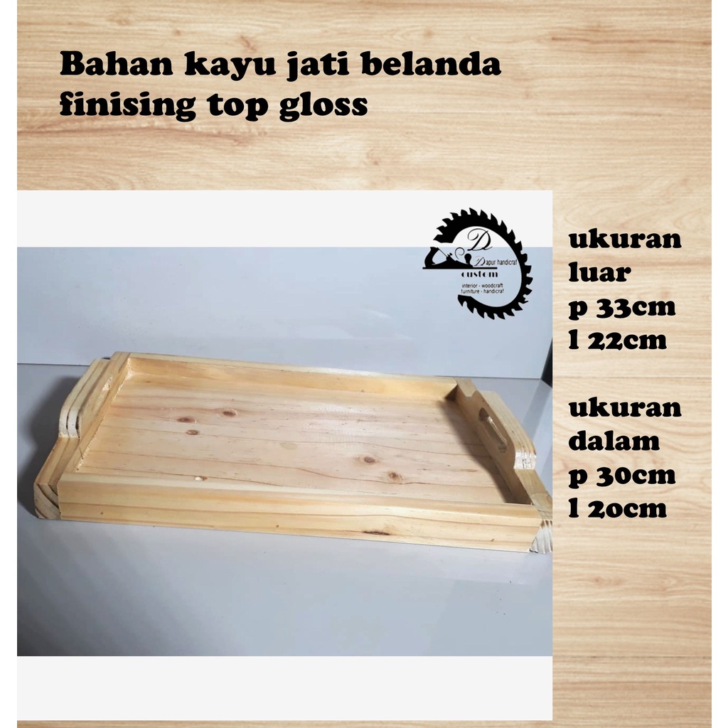 NAMPAN KAYU / BESAR NAMPAN KAYU JATI BELANDA 33x22x3 PERNIS