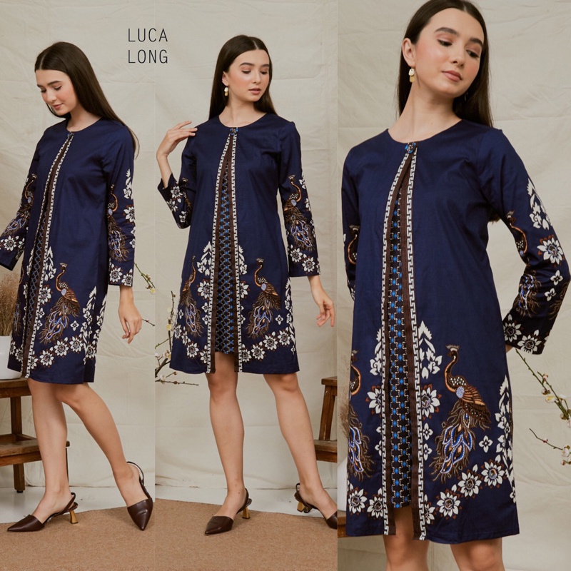 LUCA DRESS STANDAR / JUMB0 / SUPER JUMBO - Dress Batik Jumbo Wanita Terusan Wanita