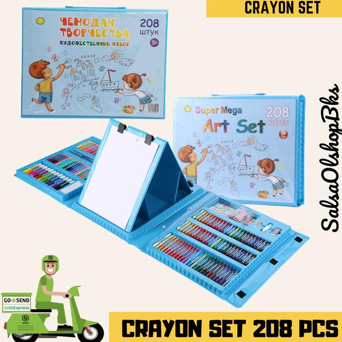 

(BISA COD) CRAYON SET ANAK LENGKAP | CRAYON SET 208 PCS LENGKAP TERBARU PRODUK TERBATAS Kode 469