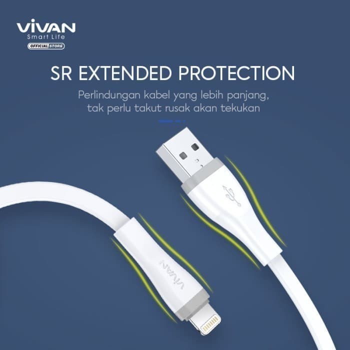 (NEW) Vivan SL30S 30cm Kabel Data Cable iPhone Lightning Fast Charging 2A (BY 88ACC)