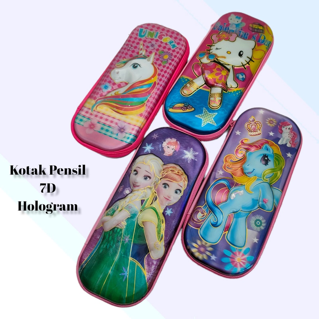 

Kotak Pensil 7d Timbul - Hologram