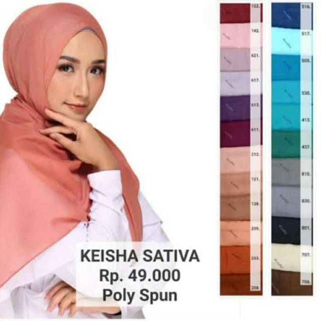 Keisha Sativa Elzatta hijab segi empat