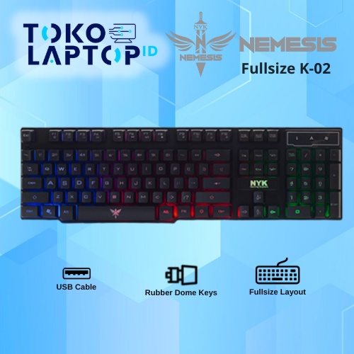 NYK Nemesis K-02 / K02 Fullsize Wired Gaming Keyboard