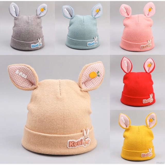 Topi Kupluk Rajut Hangat Bayi Laki-laki / Perempuan Kartun Telinga Kucing KEAI baby hat beanie