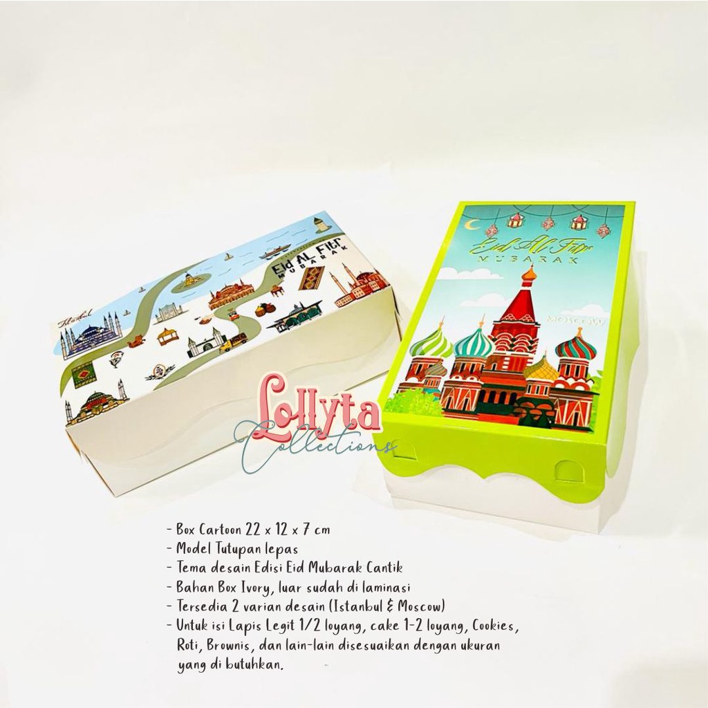 

Box 1/2 loyang size 22 x 12 x 7 cm Tema EID / Idul fitri