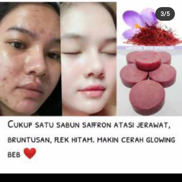 SABUN BUNGA SAFFRON ori bpom natural white