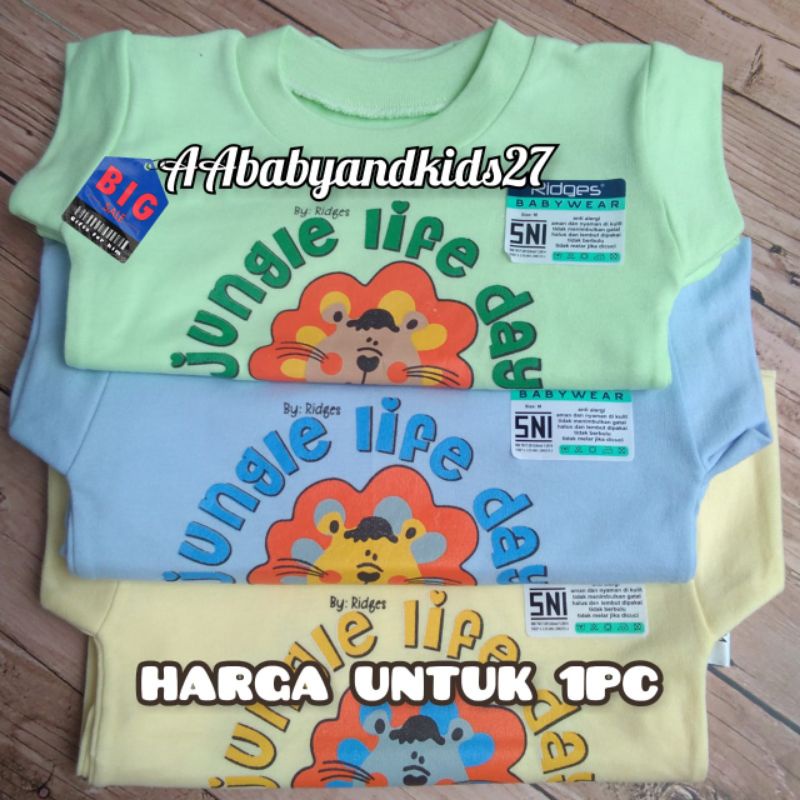 1PC Ridges Kaos Oblong Bayi Full Warna Gambar Lembut Dan SNI UK S-XL