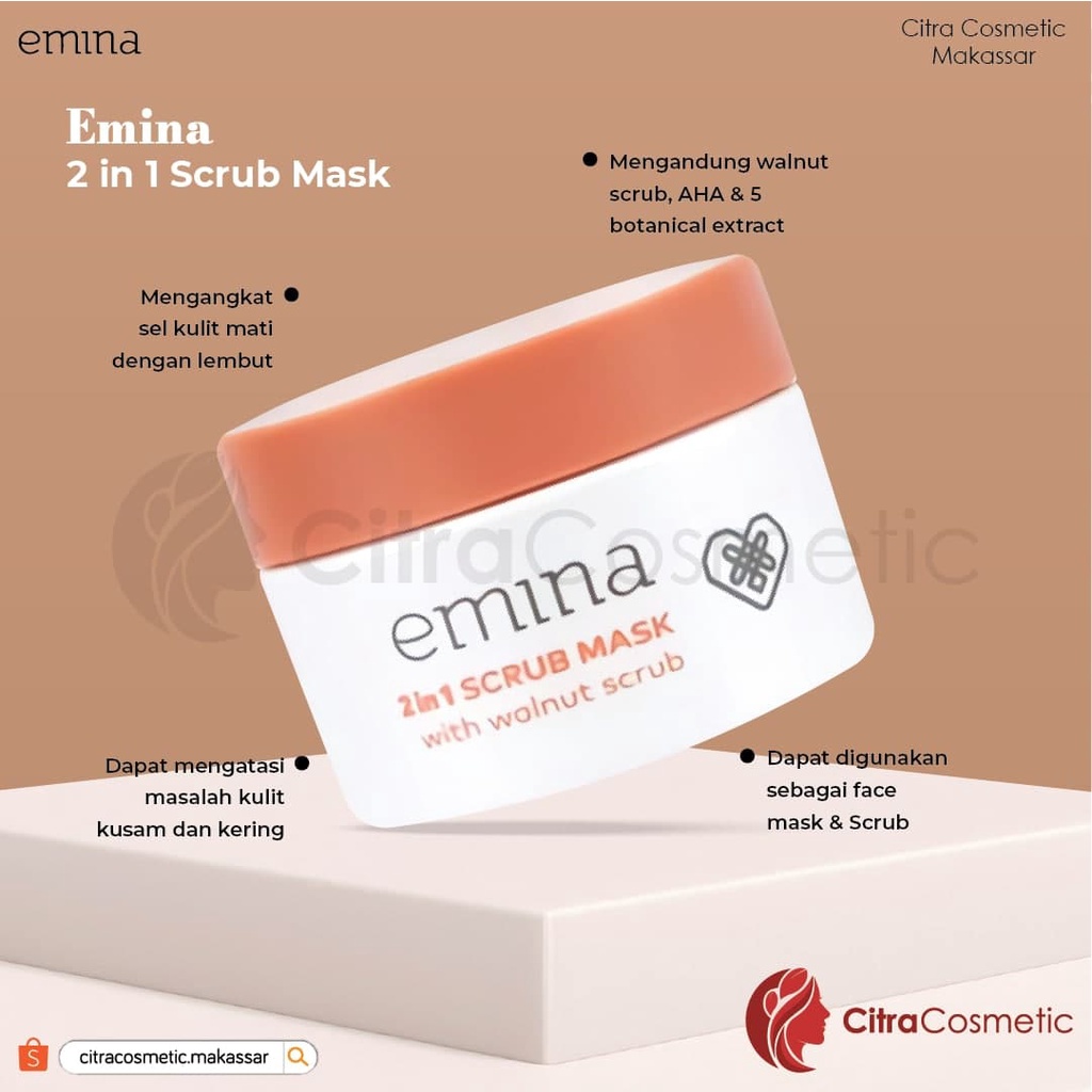 Emina 2 In 1 Scrub Mask 50 Ml