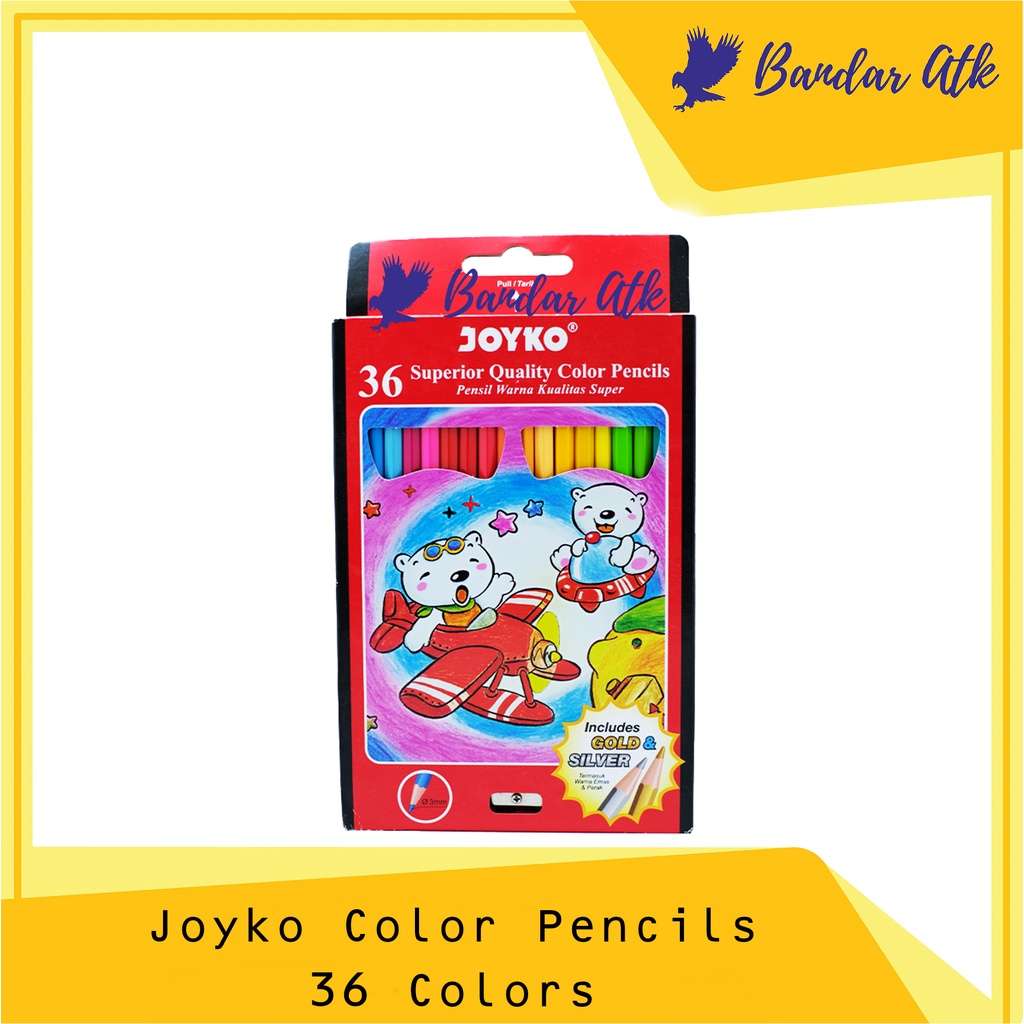 

Pensil Warna Pencil Color JOYKO CP 36PB CP36PB Panjang 36 Warna [1 SET]