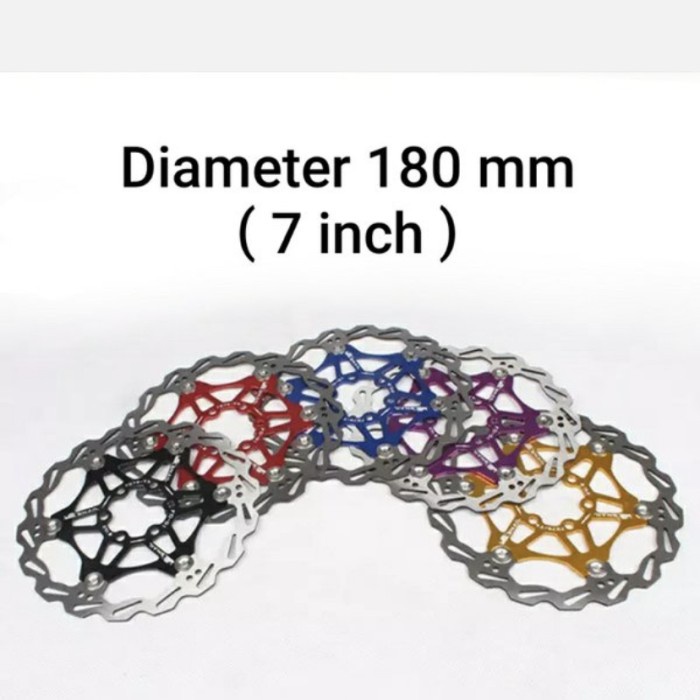 Rotor floating discbrake piringan cakram 180 mm . 7 inch sixbolt