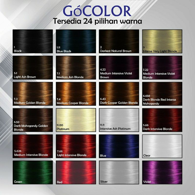 GO COLOR Hair Color Cream / GOCOLOR Semir Rambut / Pewarna Rambut Permanen