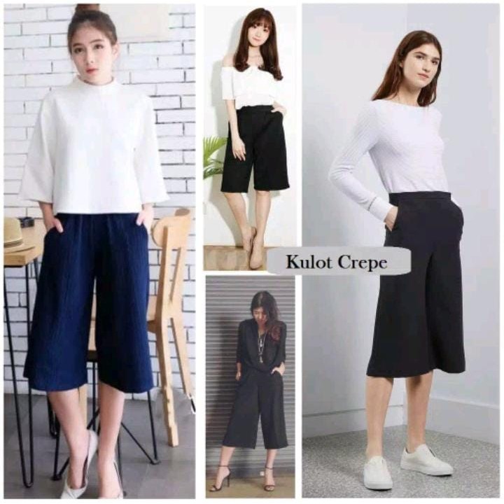 [[ Gratis Ongkir ]] CELANA KULOT WANITA POLOS TANGGUNG BISA COD