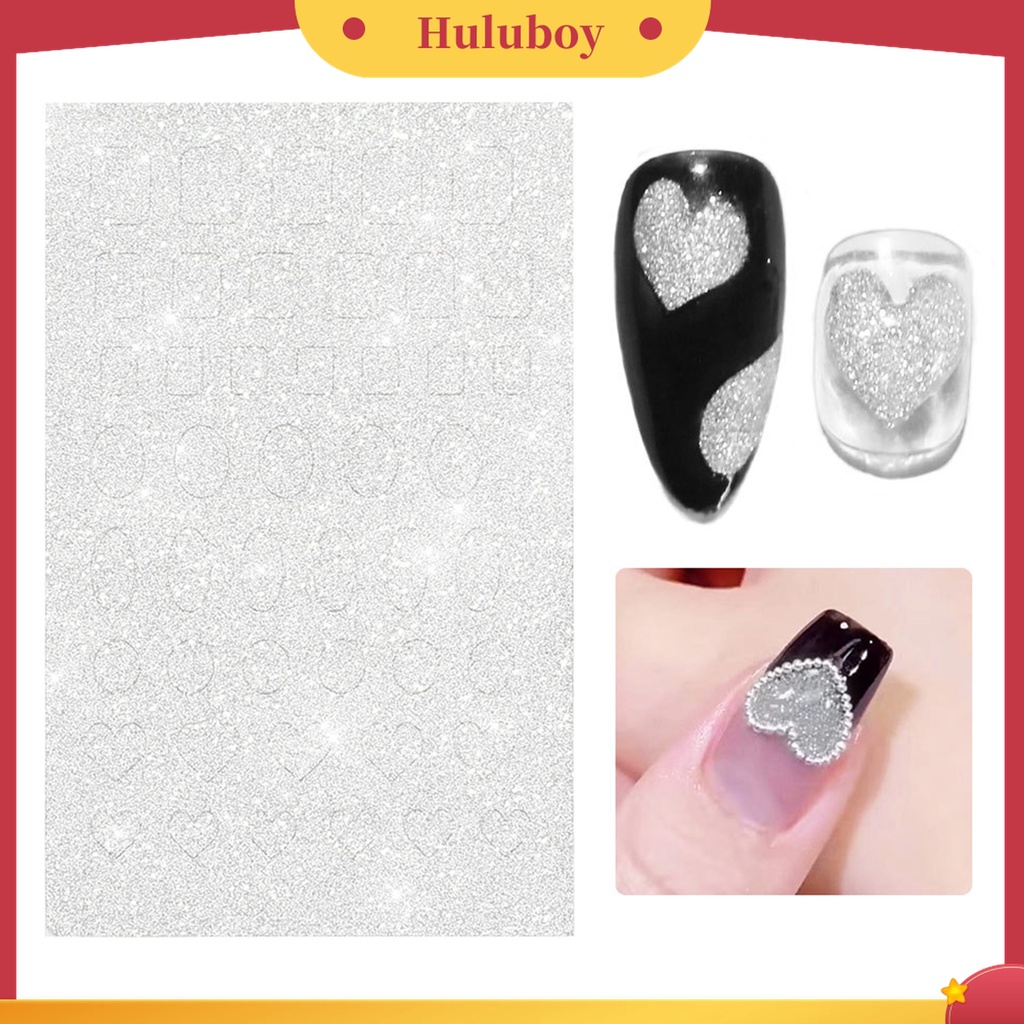 Huluboy Huluboy♡ Stiker Kuku Motif Hati Untuk Dekorasi Manicure