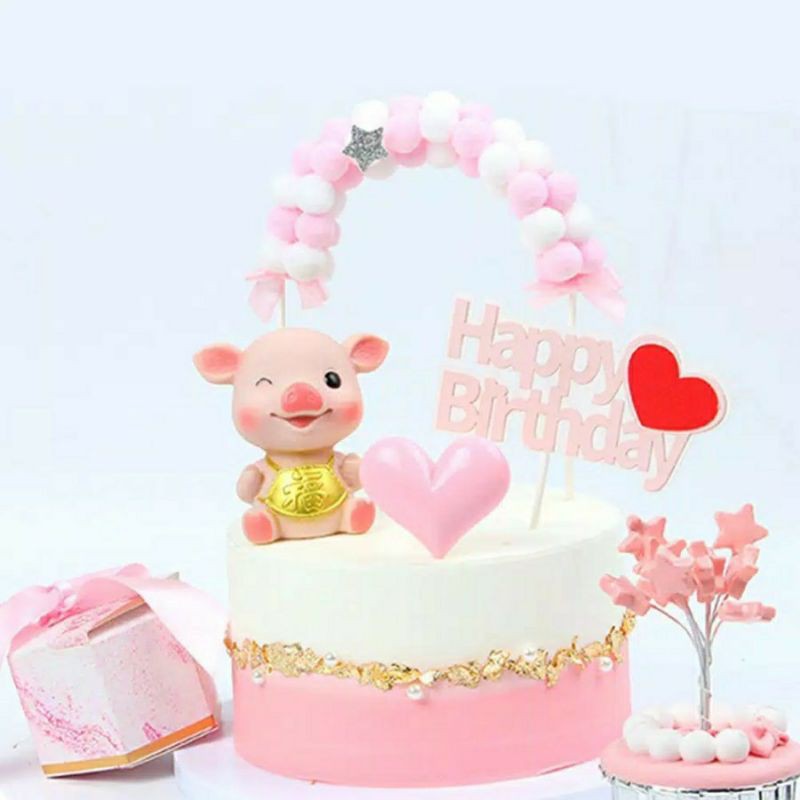Topper Cake Topper Kue Pompom Topper Cake Topper Kue Balon
