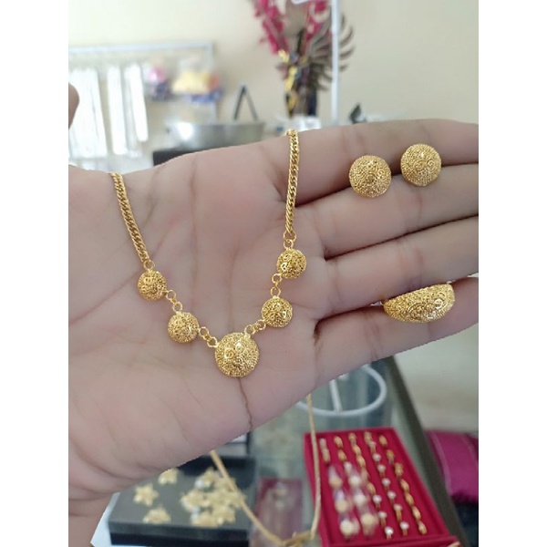 set pasir kalung titanium kait s