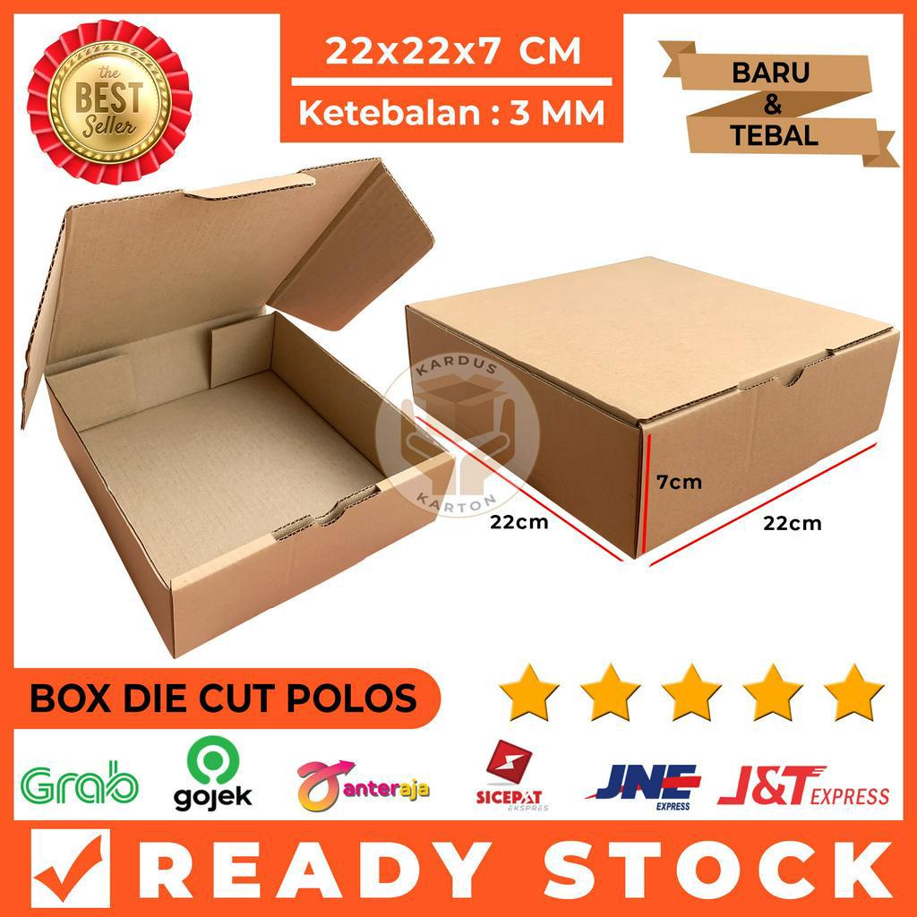 

Kardus Die Cut Pizza Polos 22x22x7 Cm Single Wall, Tebal Baru Murah
