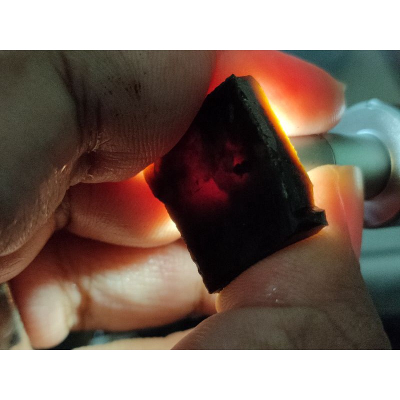 Batu Akik - Yaman Wulung Aceh - Kecubung Api Aceh Natural