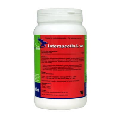 interspectin ws 1 kg - obat hewan serbuk untuk diminum