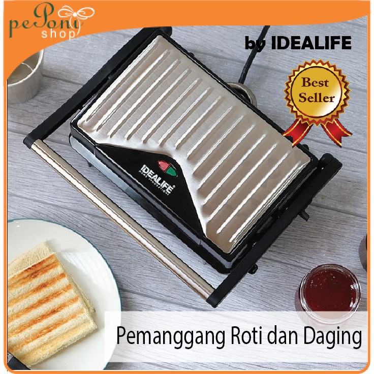 Pemanggang Roti dan Daging / Toaster / Panini Press by IDEALIFE