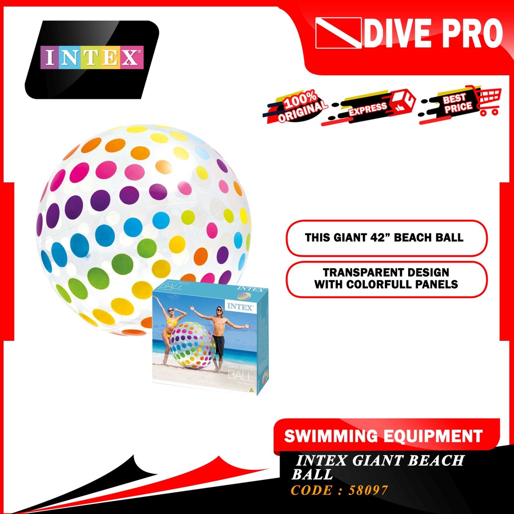 Pelampung INTEX Giant Beach Ball 58097