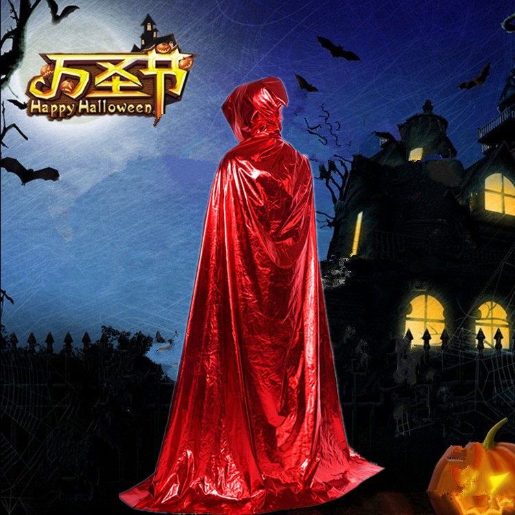 JB-05 jubah halloween hitam gold merah kilap death reaper setan devil iblis vampir dracula cloak