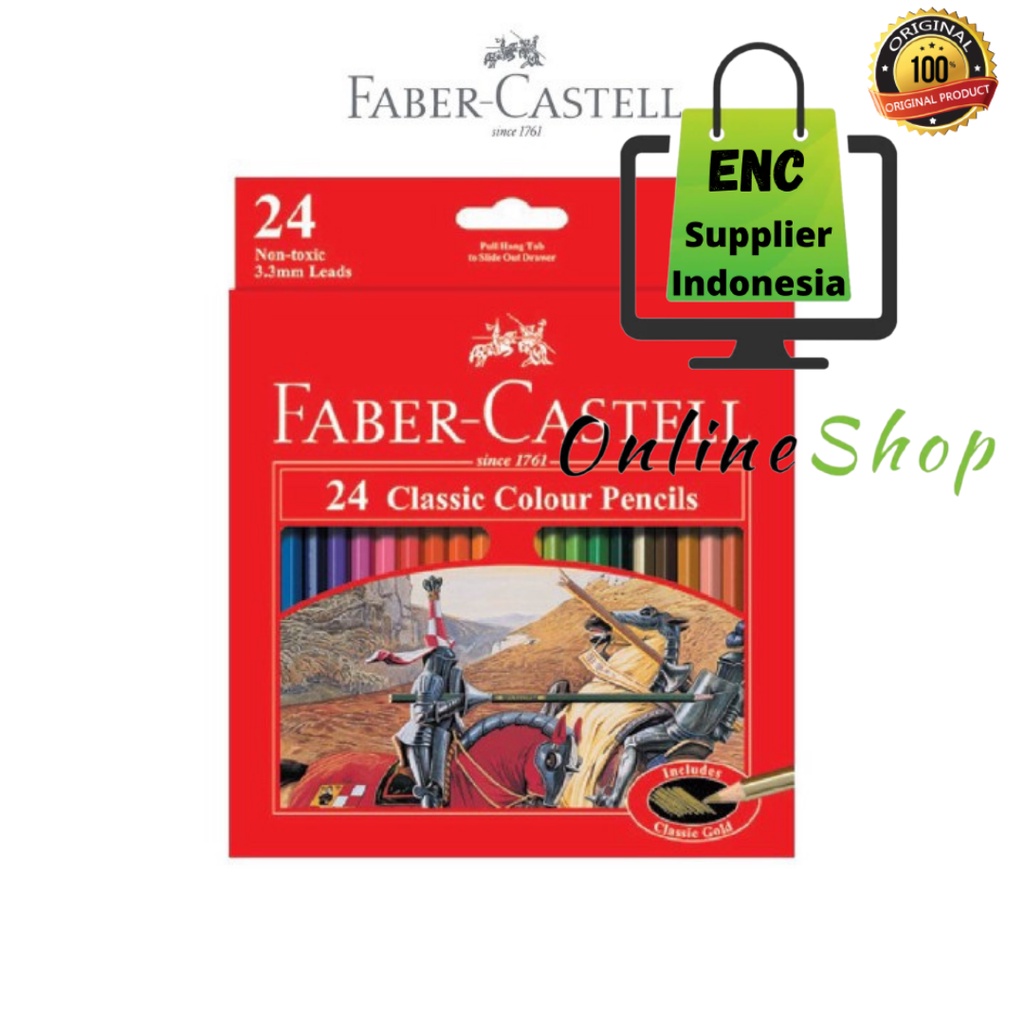 

faber castell 24w Pensil 24 warna fabercastell classic panjang 24L per set - enc.sup