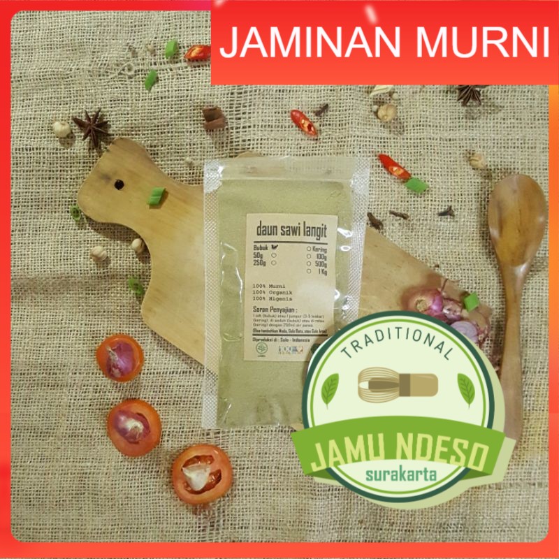 

DAUN SAWI LANGIT MUKA MANIS BUBUK 100 GRAM - Vernonia Cinerea - MURNI - JSR - REMPAH