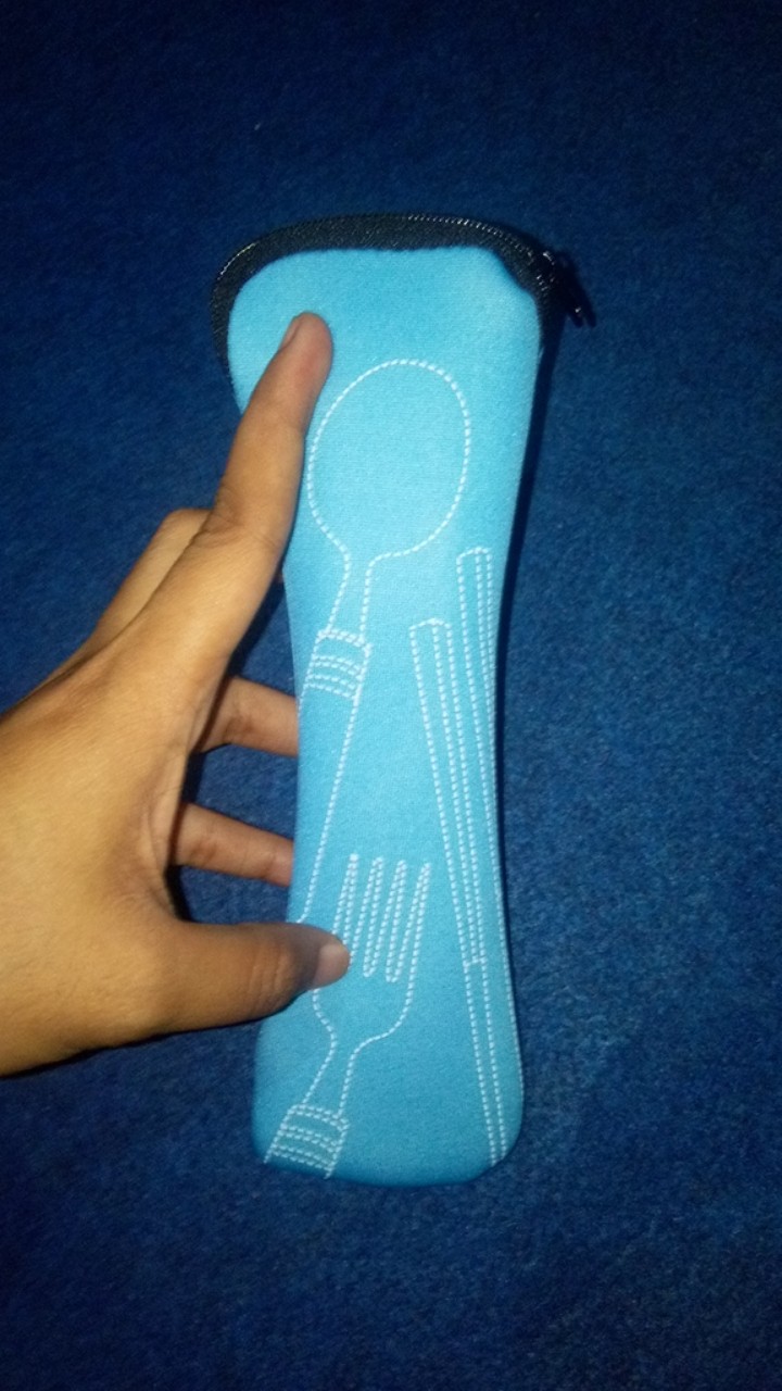 Sendok Garpu Sumpit Set Plus Pouch Paket Lengkap / Sendok Stainless Travel Camping Outdoor Souvenir