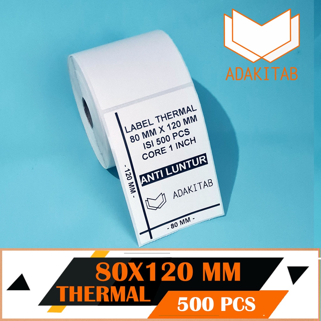 

STIKER THERMAL KERTAS THERMAL LABEL THERMAL 80 X 120 STIKER BARCODE 80X120 MM 80X120MM ISI 500 PCS