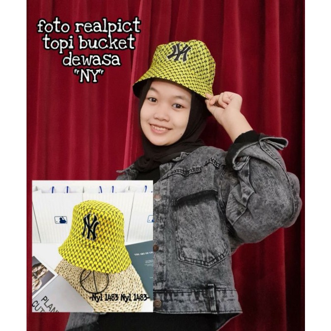 Bucket dewasa topi bucket hats sublim NY/D*OR