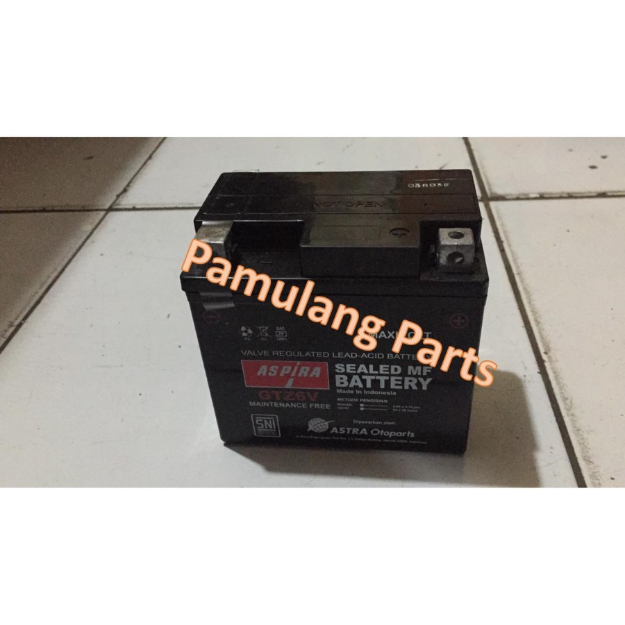 Aki Motor / Accu Motor GTZ6V Aspira 5Ah/Hr