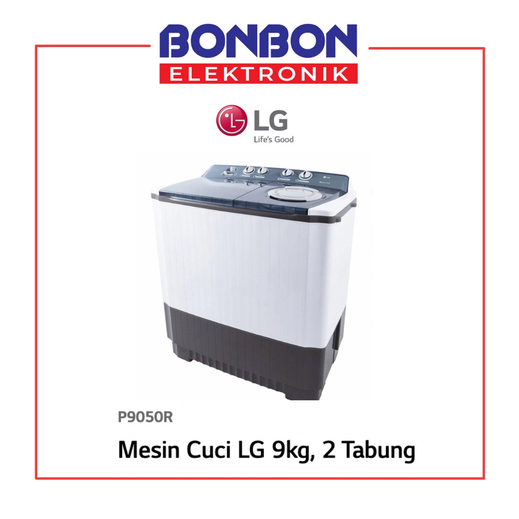 LG Mesin Cuci 2 Tabung 9KG P 9050 R / P9050R / P 9050R