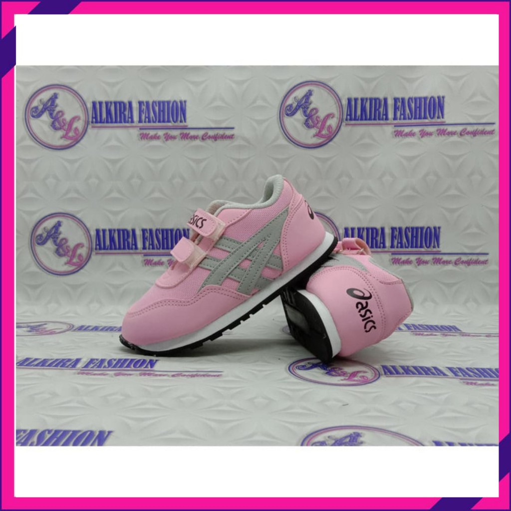 SEPATU SNEAKER ANAK perempuan VANS GOOD QUALITY Murah Soft Pink Abu ASC original cod kulit J6Z7