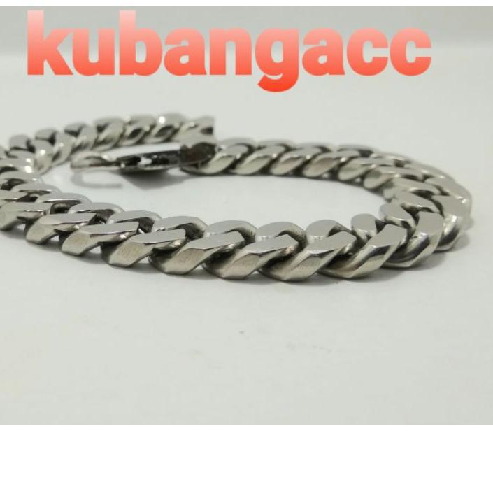 ➽ Gelang Tangan Gelang Rantai Baja Putih Gelang pria Gelang Rantai Monel Gelang Keren Gelang Titaniu