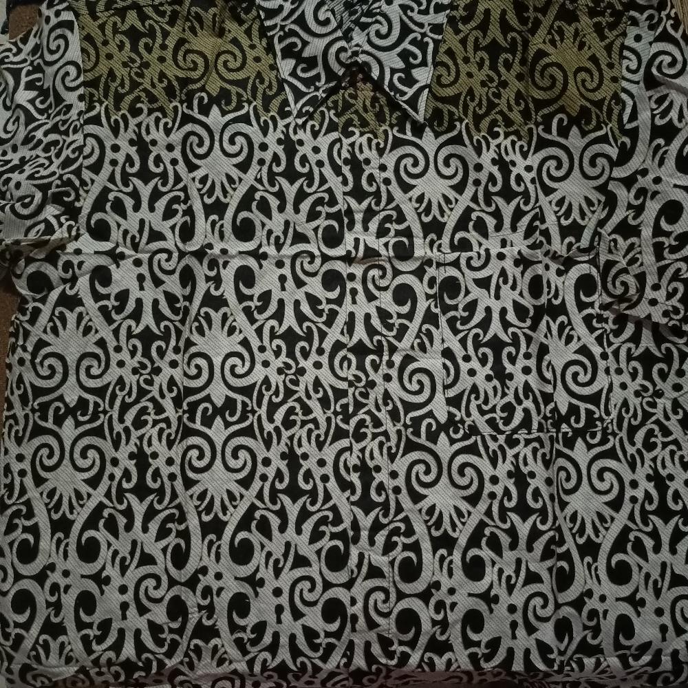 Bswartbatik Hrb026 Kenongo Hem Pendek Padi Pekalongan M L Xl Batik Pria Murah Moderngrosir