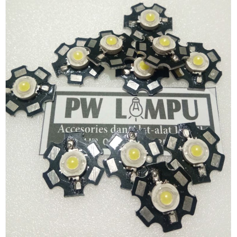 LED HPL 1 dan 3  WATT Putih plus Heatsink
