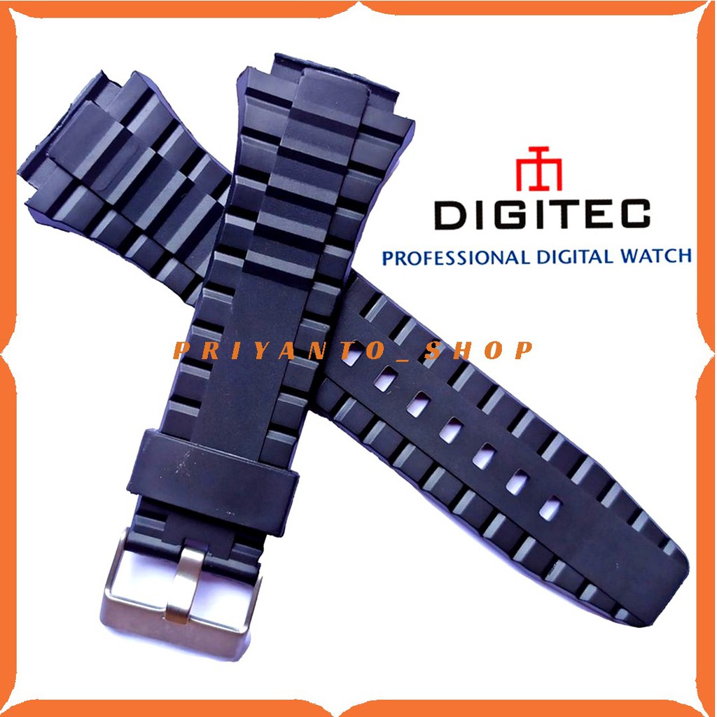 Strap Tali jam Tangan Digitec 3001 dg3001 Digitec DG-3001T Rubber watch bend terbaik Digitec 3001 hitam