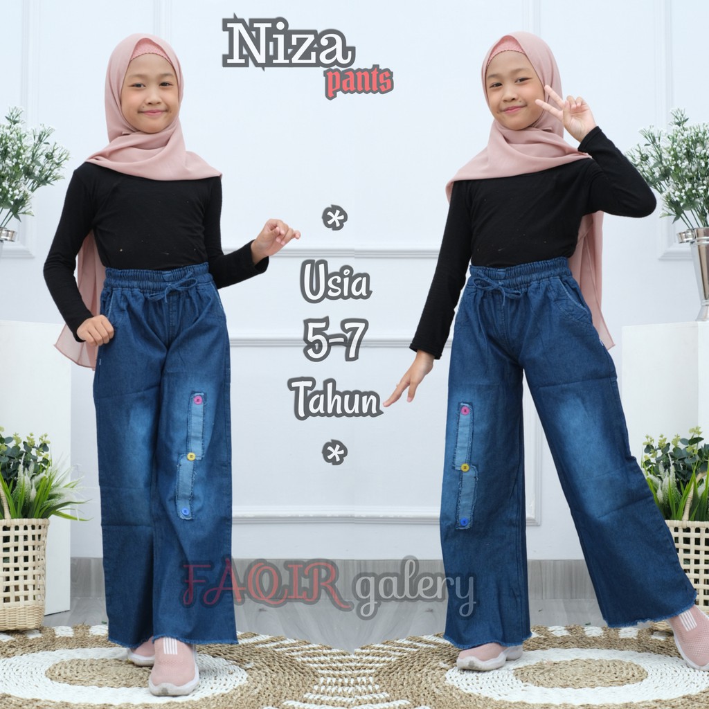 KULOT JEANS ANAK PEREMPUAN / JEANS ANAK / CELANA ANAK USIA 5 - 7 tahun