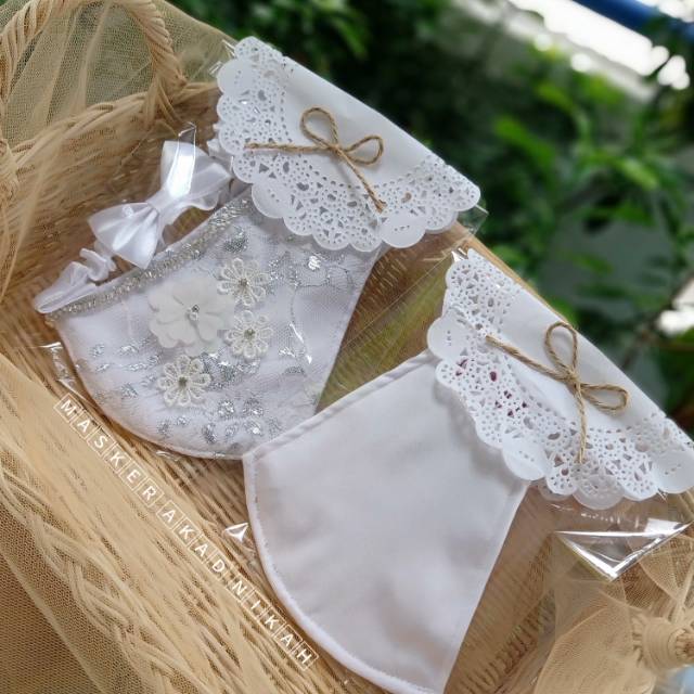 Masker Akad Nikah Couple (Free Konektor)