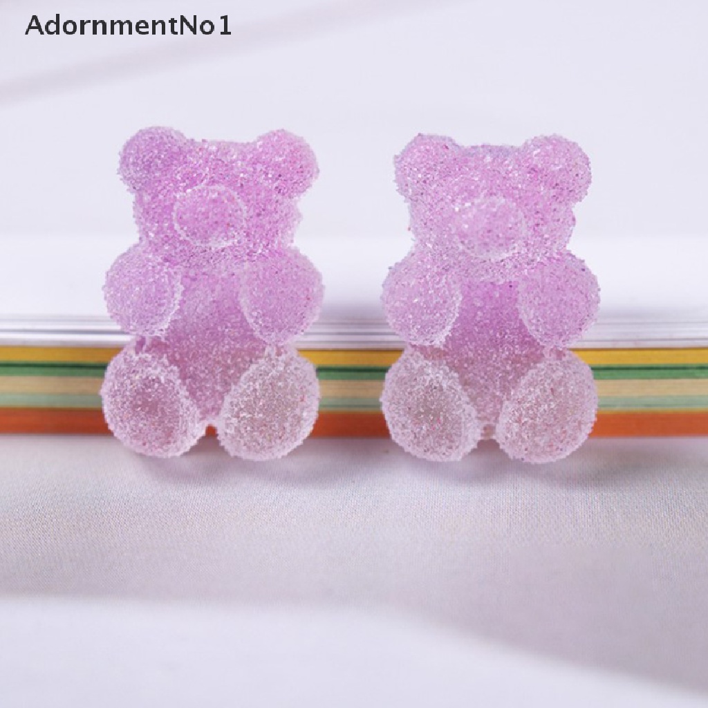 (AdornmentNo1) 20pcs Permen Karet Epoxy Resin Flatback 18x12mm Aneka Warna Untuk Gantungan Kunci / Kalung