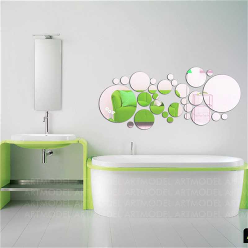 TD - CCA SOLEDI Sticker Dekorasi Dinding Round Mirror Acrylic 30 PCS - SL03