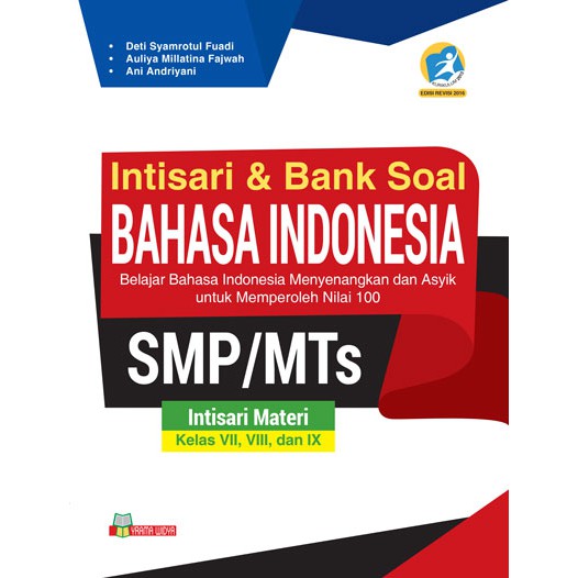 Buku Soal Smp Intisari Dan Bank Soal Bahasa Indonesia Smp Mts Kurikulum 2013 Edisi Revisi 2016 Shopee Indonesia