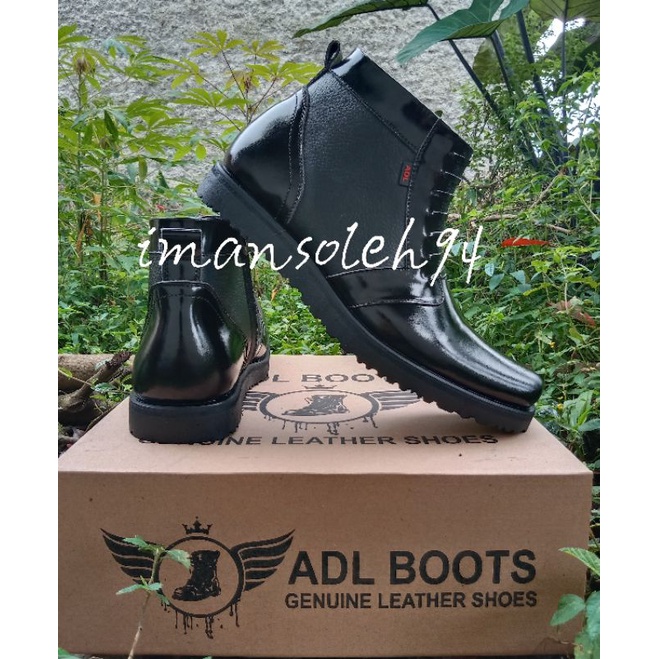 sepatu pdh tni polri security satpam full kulit asli