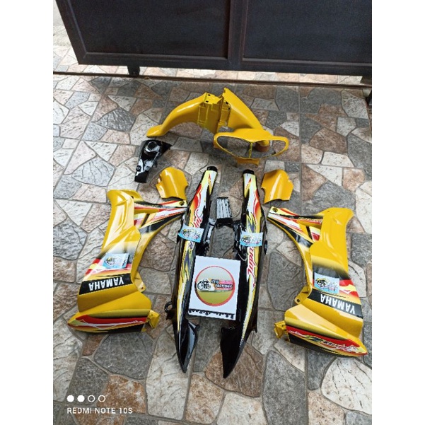 Cover Body Yamaha Jupiter Z Lama Kuning Hitam FullSet Halus Striping 2004 BISA REQUEST WARNA+ STRIPP